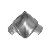 Innenecke T-COVE Metalldruckguss hochglanzeloxiert silber 16mm