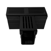DURAL connector U-DRAIN PRO aluminum anodized black 100mm