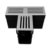 Verbindungsstück U-DRAIN PRO PVC silber eloxiert 100mm