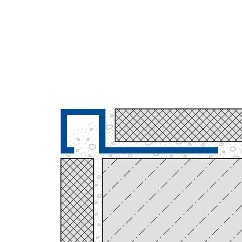 DURAL eindprofiel SQUARELINE aluminium gepoedercoat betongrijs RAL 0006500 9mm 300cm
