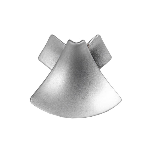 Außenecke T-COVE Metalldruckguss hochglanzeloxiert silber 22mm