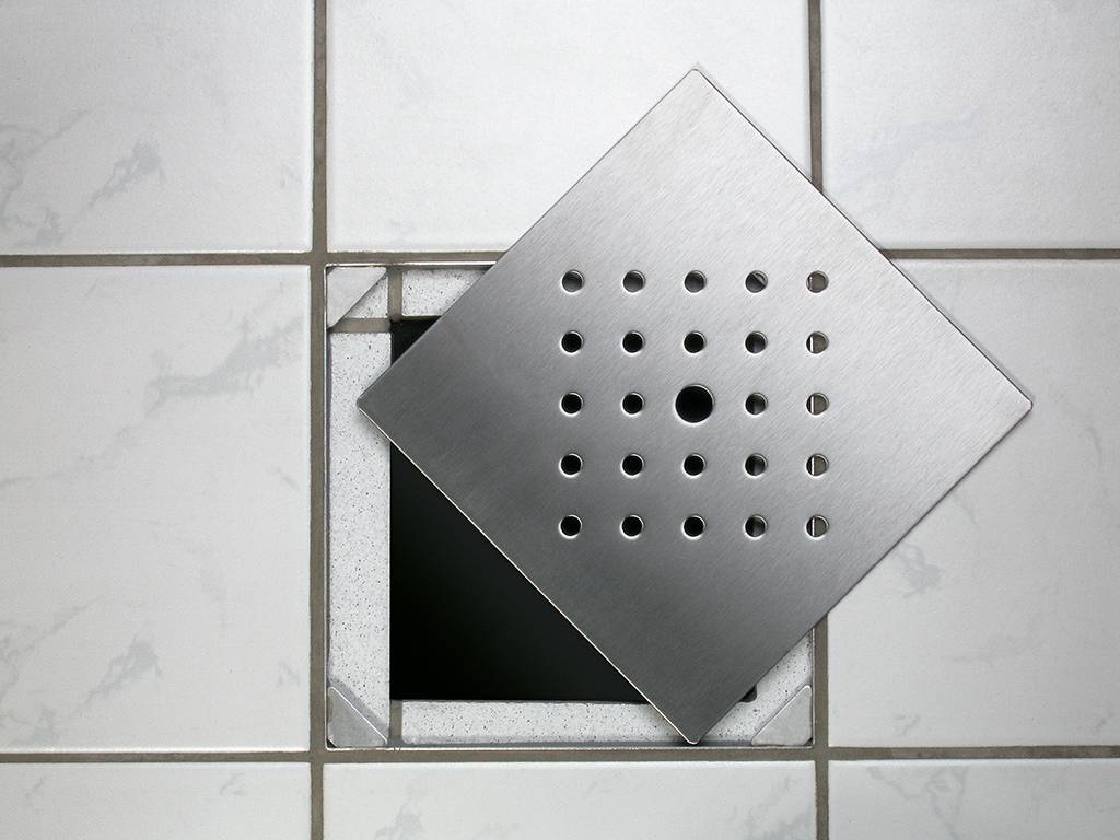 Bodenablaufdeckel FLOWFIX Edelstahl (V2A/304) natur 8mm