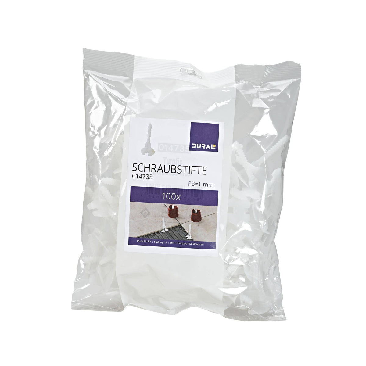 Tampons à visser DURAL TURNFIX plastique transparent