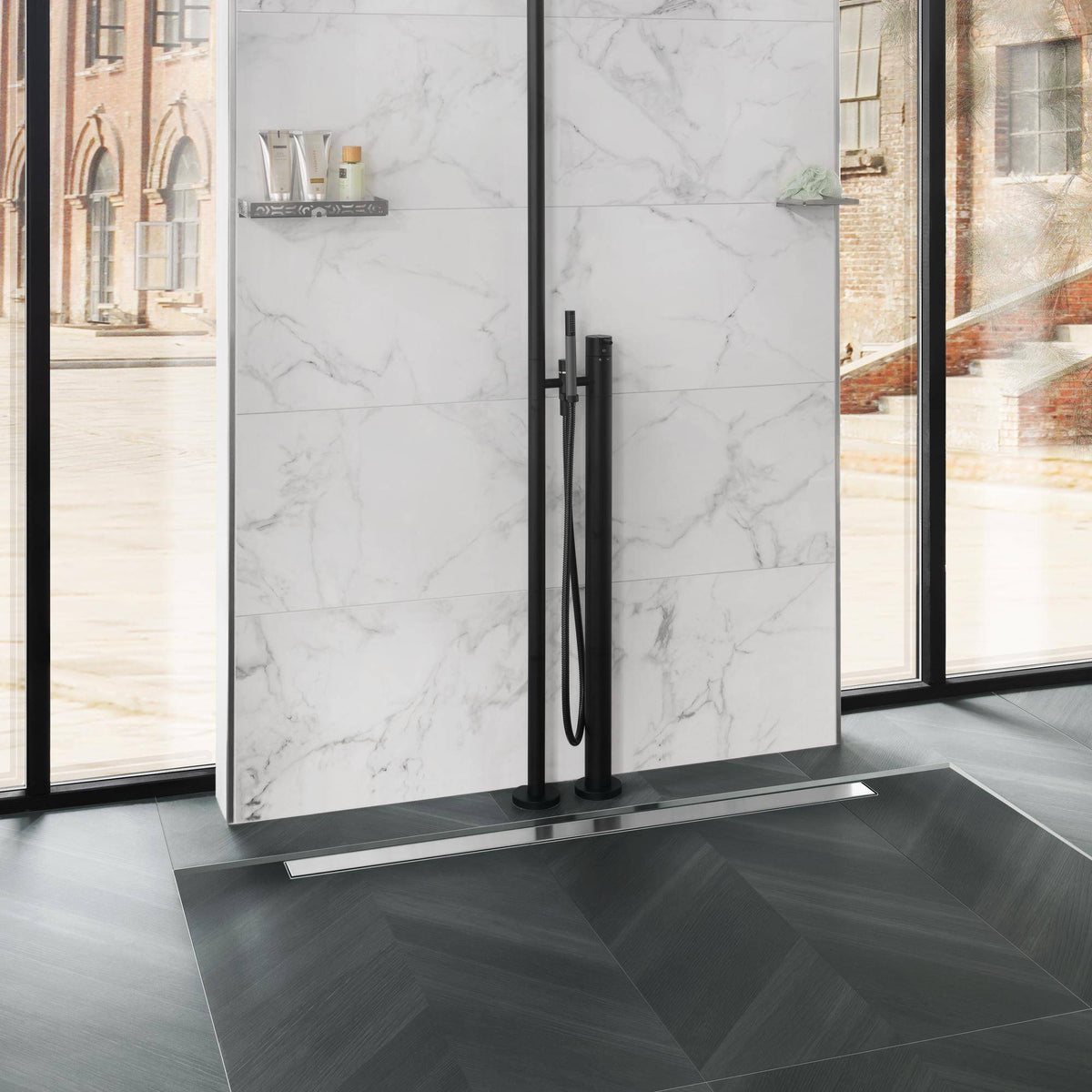 Caniveau DURAL Line MYVARIO-LINE acier inoxydable (V2A/304) brossé 70cm