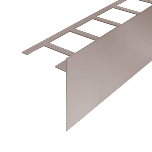 Balkonwinkelprofil DURABAL BO Aluminium pulverbeschichtet platingrau RAL 7036 80mm 300cm