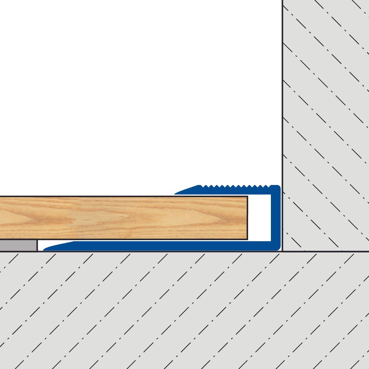Einfassprofil ADAPT Aluminium eloxiert silber 14mm 270cm