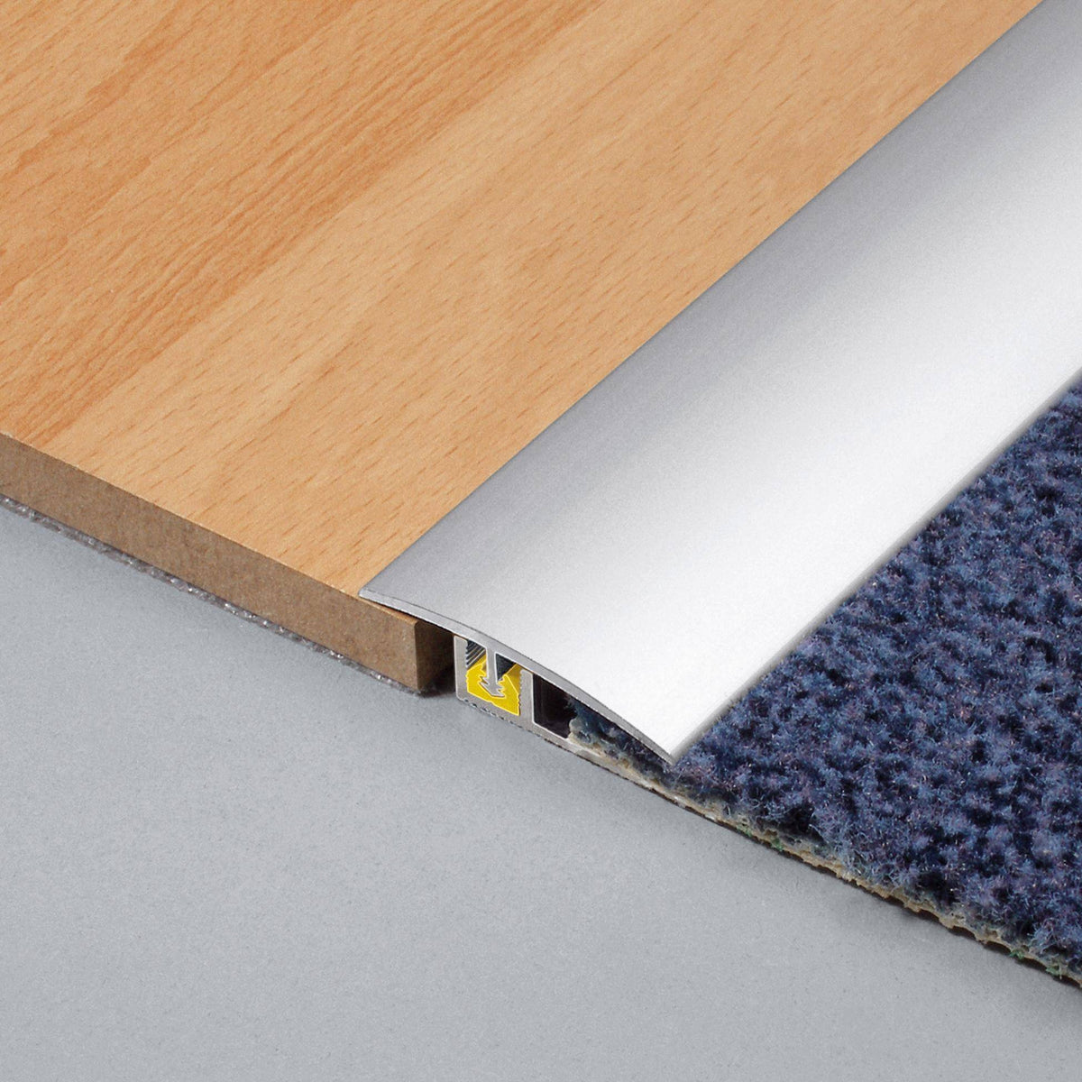 Übergangsprofil CLIPPER TRANSITION Aluminium eloxiert silber 45456mm 100cm