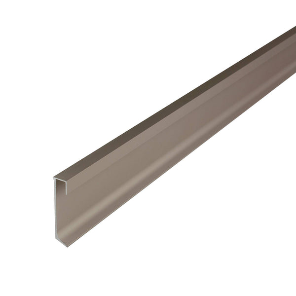 Beleuchtbare Sockelleiste CONSTRUCT LED Aluminium eloxiert titan 60mm 250cm
