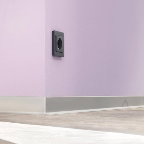 DURAL Plinthe CONSTRUCT METAL aluminium anodisé argent 40mm 250cm