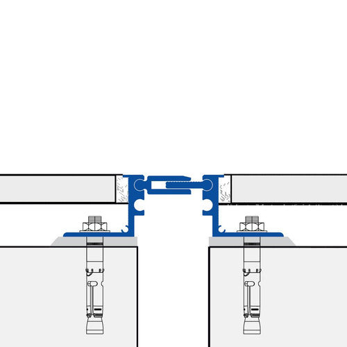 Dehn- und Bewegungsfugenprofil DURAFLEX GFS Aluminium 60mm 300cm