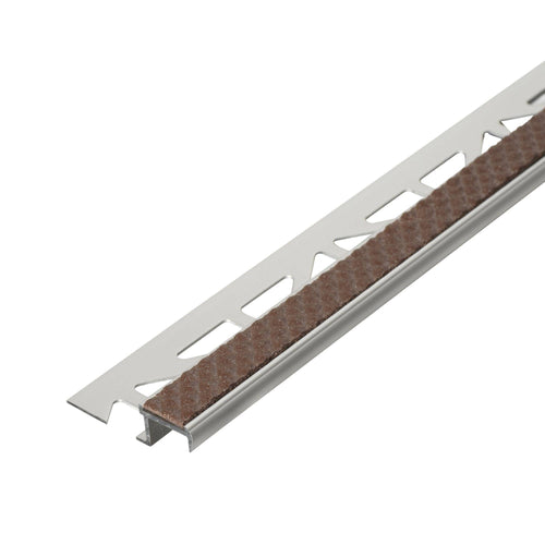 DURAL Profilé pour marches d'escalier avec insert 13 mm DIAMONDSTEP Aluminium anodisé rich brown 9mm 250cm