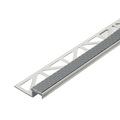 DURAL Profilé pour marches d'escalier avec insert 13 mm DIAMONDSTEP Aluminium anodisé mid grey 9mm 250cm
