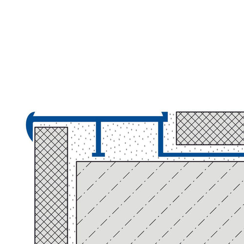 DURAL Profilé pour marches d'escalier pour garniture 37 mm DIAMONDSTEP Aluminium anodisé argent 9mm 250cm