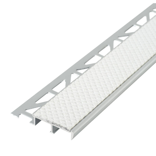 DURAL Profilé pour marches d'escalier pour garniture 37 mm DIAMONDSTEP Aluminium anodisé argent 9mm 250cm