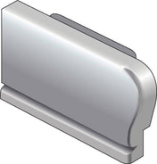 DURAL Embout gauche DIAMONDSTEP aluminium anodisé argent 11mm