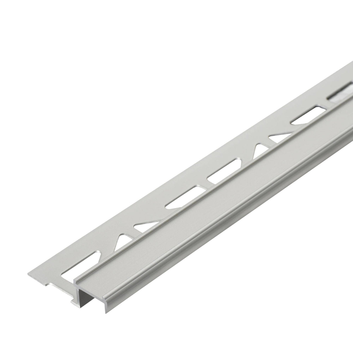 Treppenstufenprofil für Einlage 13 mm DIAMONDSTEP Aluminium eloxiert silber 11mm 250cm