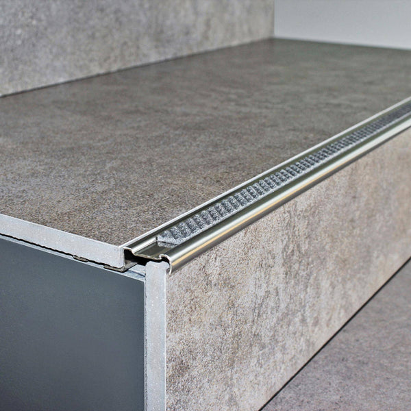 DURAL Profilé pour marches d'escalier avec insert 13 mm DIAMONDSTEP Acier inoxydable (V2A/304) anthracite 11mm 250cm