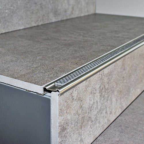 DURAL Profilé pour marches d'escalier avec insert 13 mm DIAMONDSTEP Acier inoxydable (V2A/304) anthracite 11mm 250cm