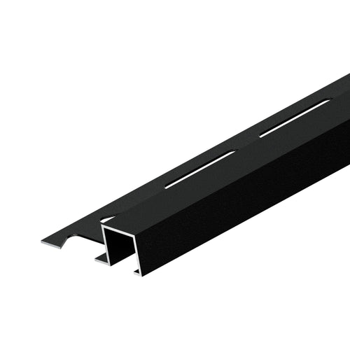 Quadratprofil SQUARELINE Aluminium pulverbeschichtet schwarz matt 9mm 300cm