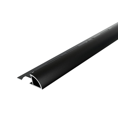 Viertelkreisprofil DURONDELL Aluminium pulverbeschichtet schwarz matt 10mm 250cm