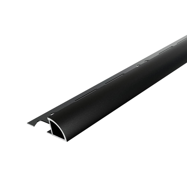 DURAL Profilé en quart de cercle DURONDELL Aluminium thermolaqué noir mat 12,5mm 300cm