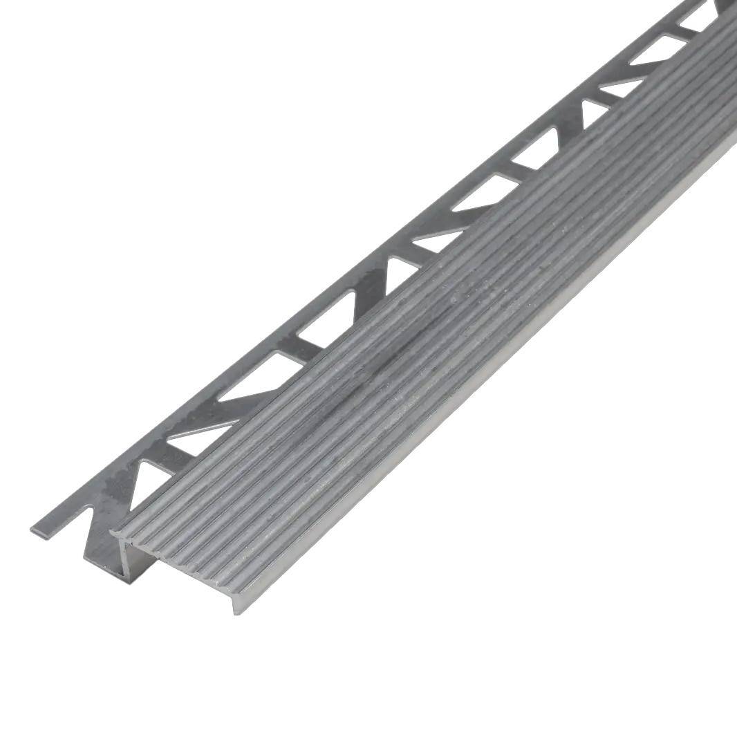 Treppenstufenprofil DURASTEP SOLID-L Aluminium natur 11mm 300cm