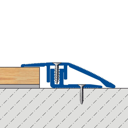 Profilé d'adaptation DURAL DUOFLOOR FINISH aluminium anodisé titane 6mm 100cm