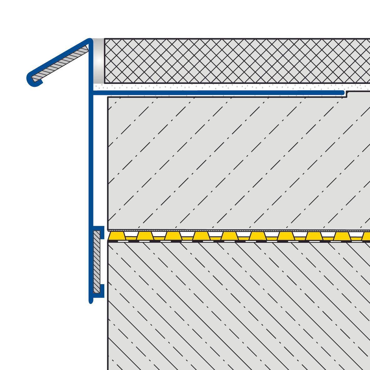 DURAL balcony angle profile undrilled DURABAL BK aluminum anodized silver 9mm 300cm