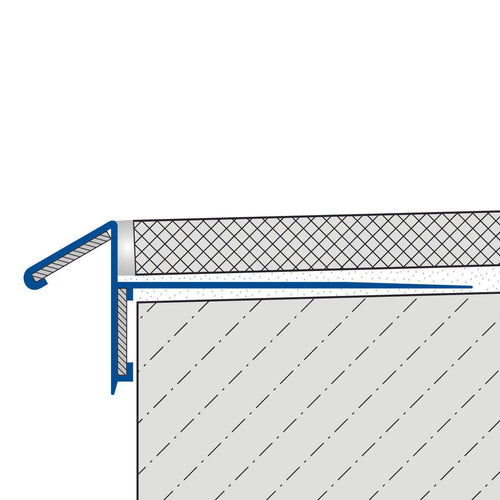Balkonwinkelprofil ungebohrt DURABAL BK Aluminium eloxiert silber 13+18mm 300cm