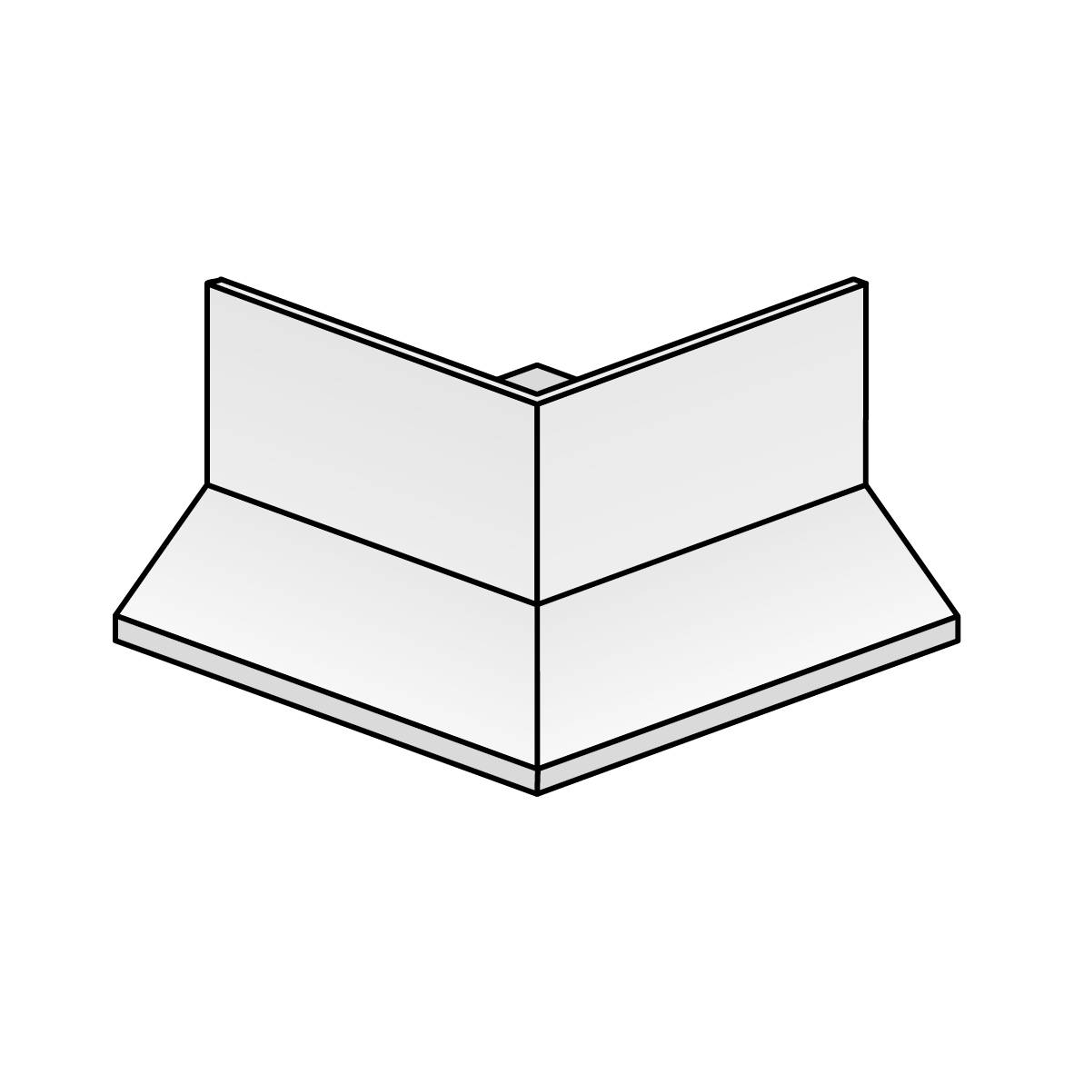 Eckstück DURABAL BL Aluminium eloxiert silber 125mm
