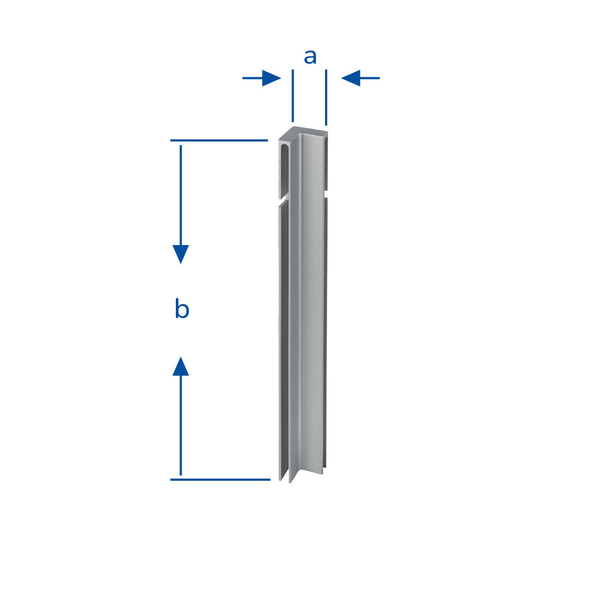 Angle intérieur DURAL DURABAL BO aluminium revêtu par poudre gris platine RAL 7036 60mm 12mm