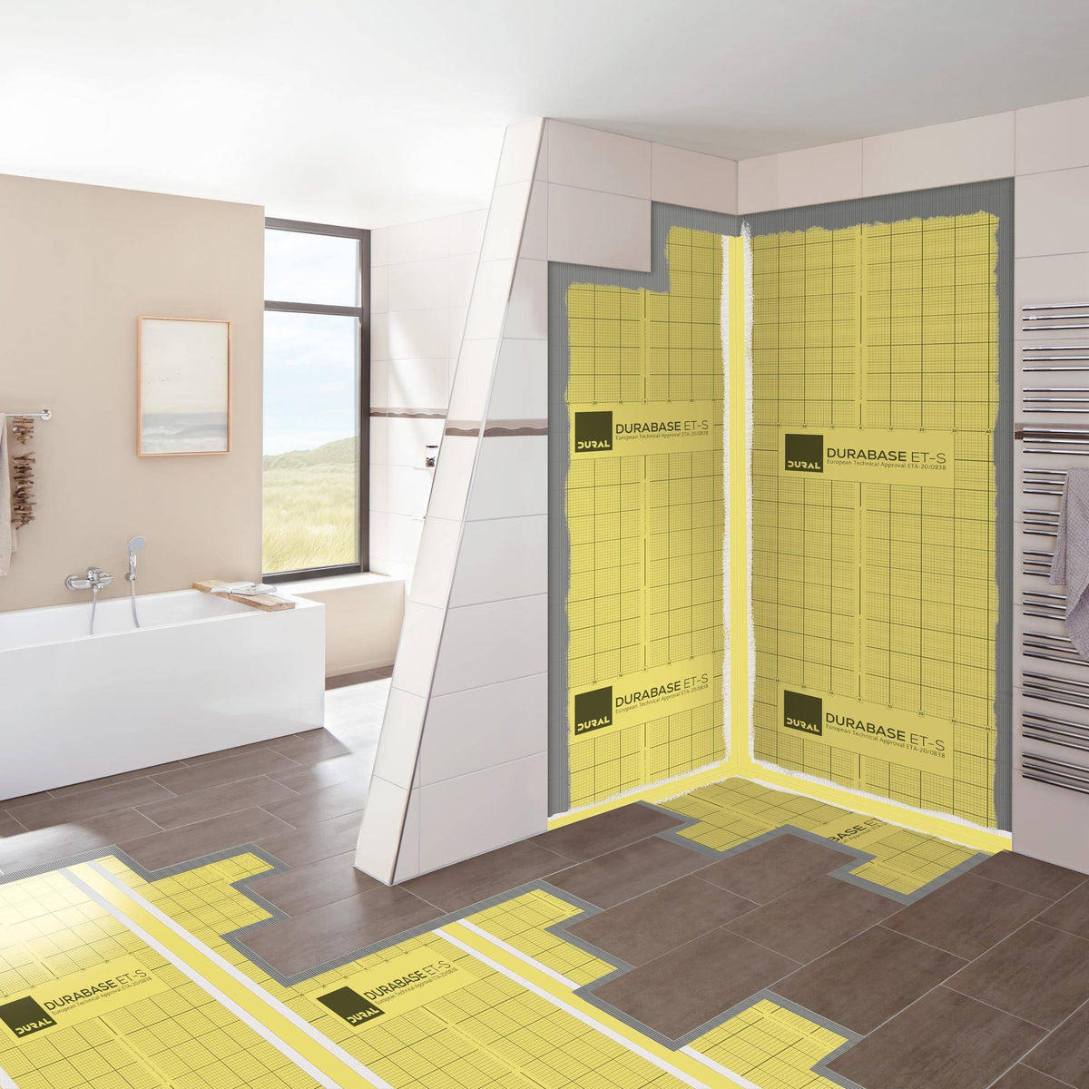 Angle intérieur DURAL DURABASE ET-S jaune 120mm