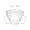 DURAL inside corner DURACOVE HK die-cast metal powder-coated white 28mm