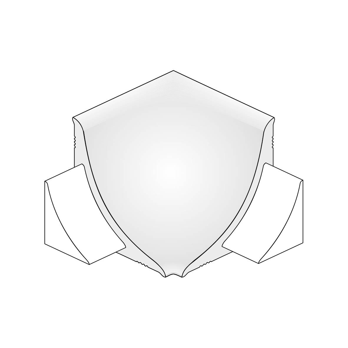 DURAL inside corner DURACOVE HK metal die-cast anodized silver 28mm