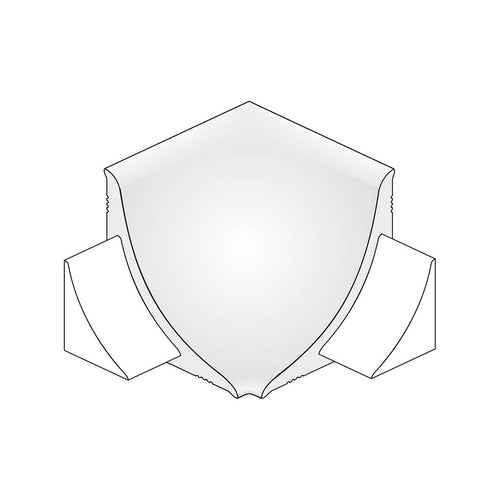 DURAL inside corner DURACOVE HK metal die-cast anodized silver 28mm