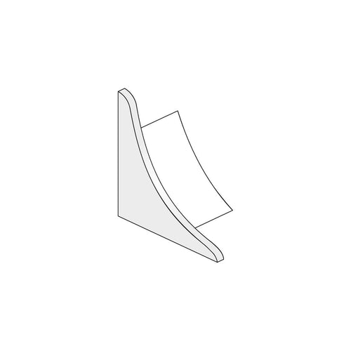 DURAL end cap DURACOVE HK metal die-cast anodized silver 28mm
