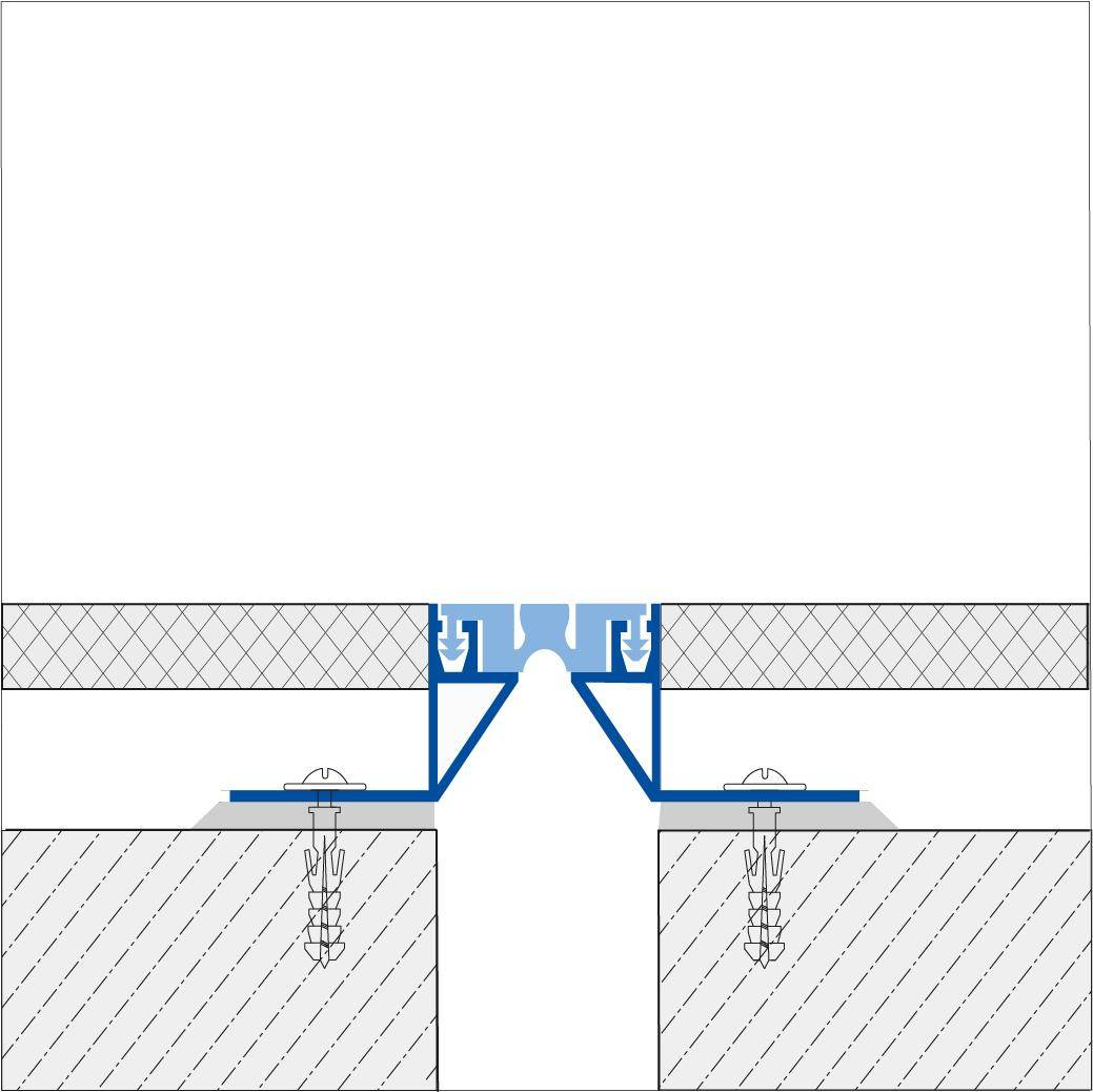 Profilé de joint de dilatation et de mouvement DURAL DURAFLEX BP aluminium 35mm 300cm