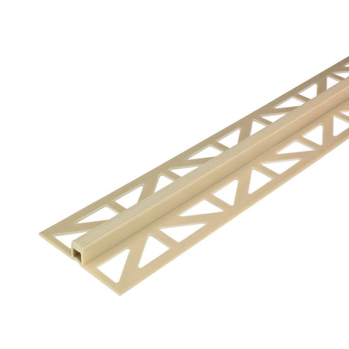 Dehn- und Bewegungsfugenprofil breite gelochte Schenkel DURAFLEX PVC PVC beige 10mm 250cm