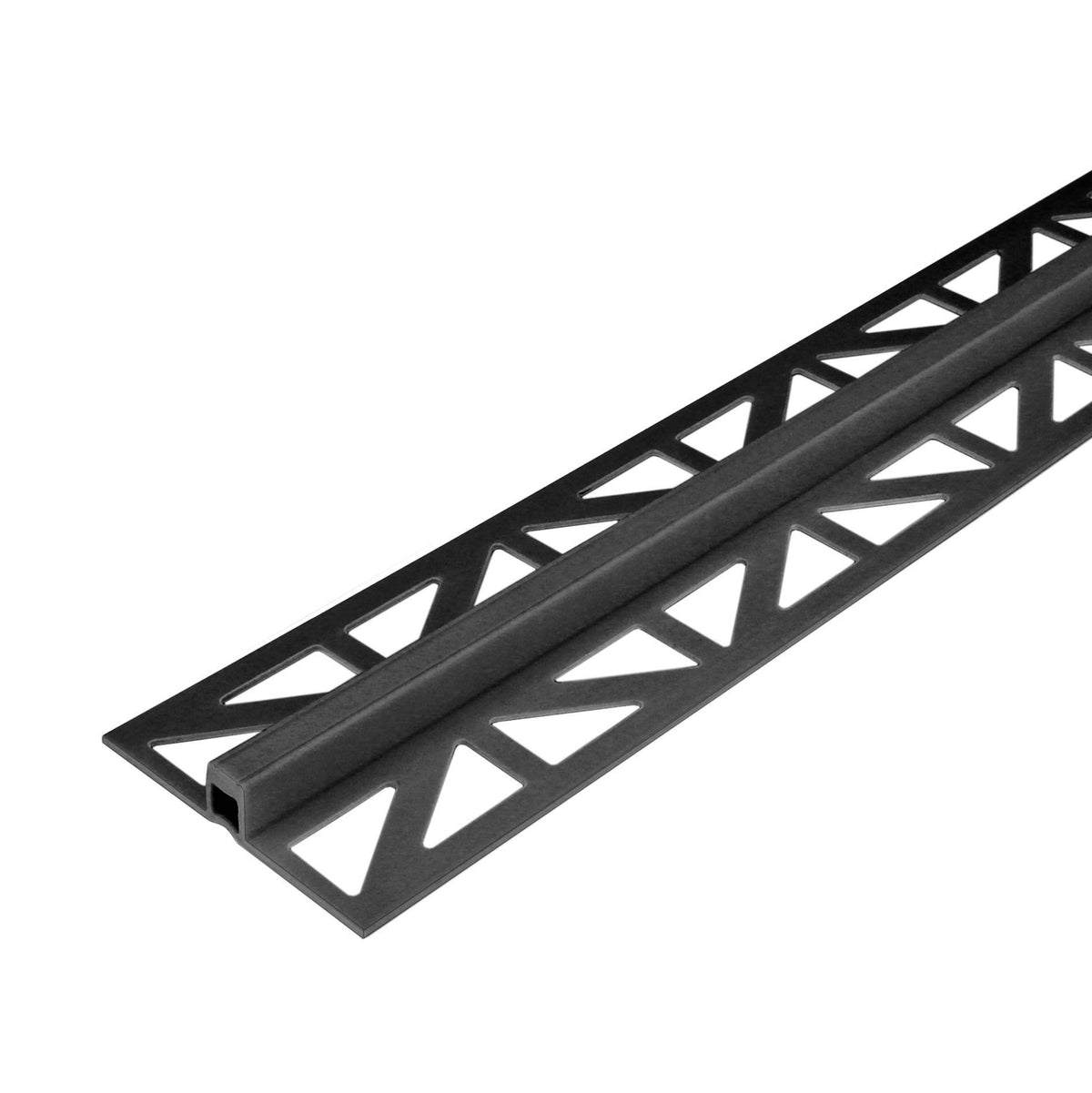 Dehn- und Bewegungsfugenprofil breite gelochte Schenkel DURAFLEX PVC PVC schwarz 8mm 250cm