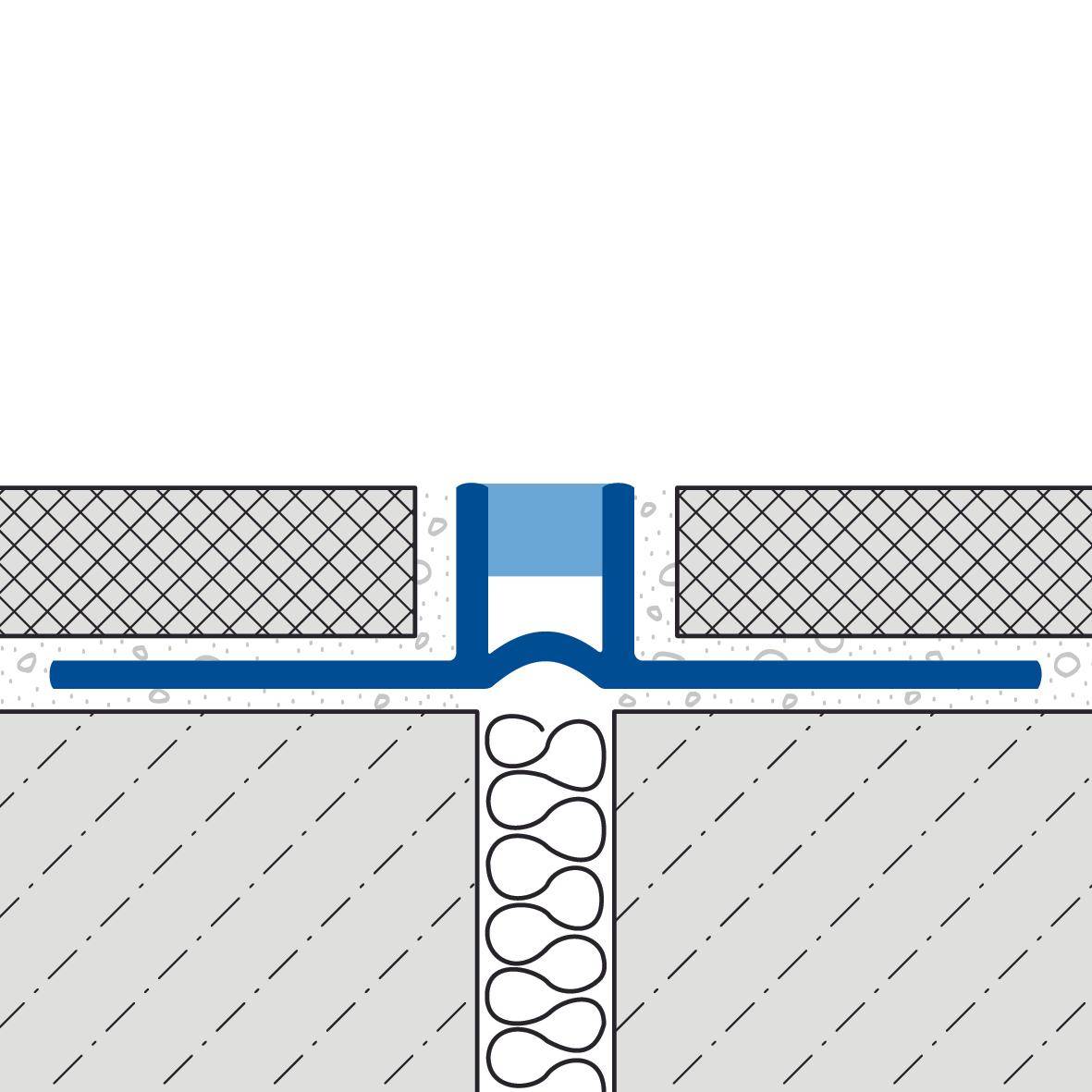 Dehn- und Bewegungsfugenprofil breite gelochte Schenkel DURAFLEX PVC PVC beige 10mm 250cm