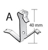 Halteclip Typ A DURAFLEX KF Edelstahl (V2A/304) silber natur 40mm