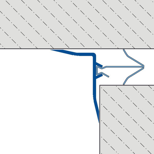 Eckausführung Abdeckprofil Eckausführung DURAFLEX KF Aluminium eloxiert silber 300mm 300cm