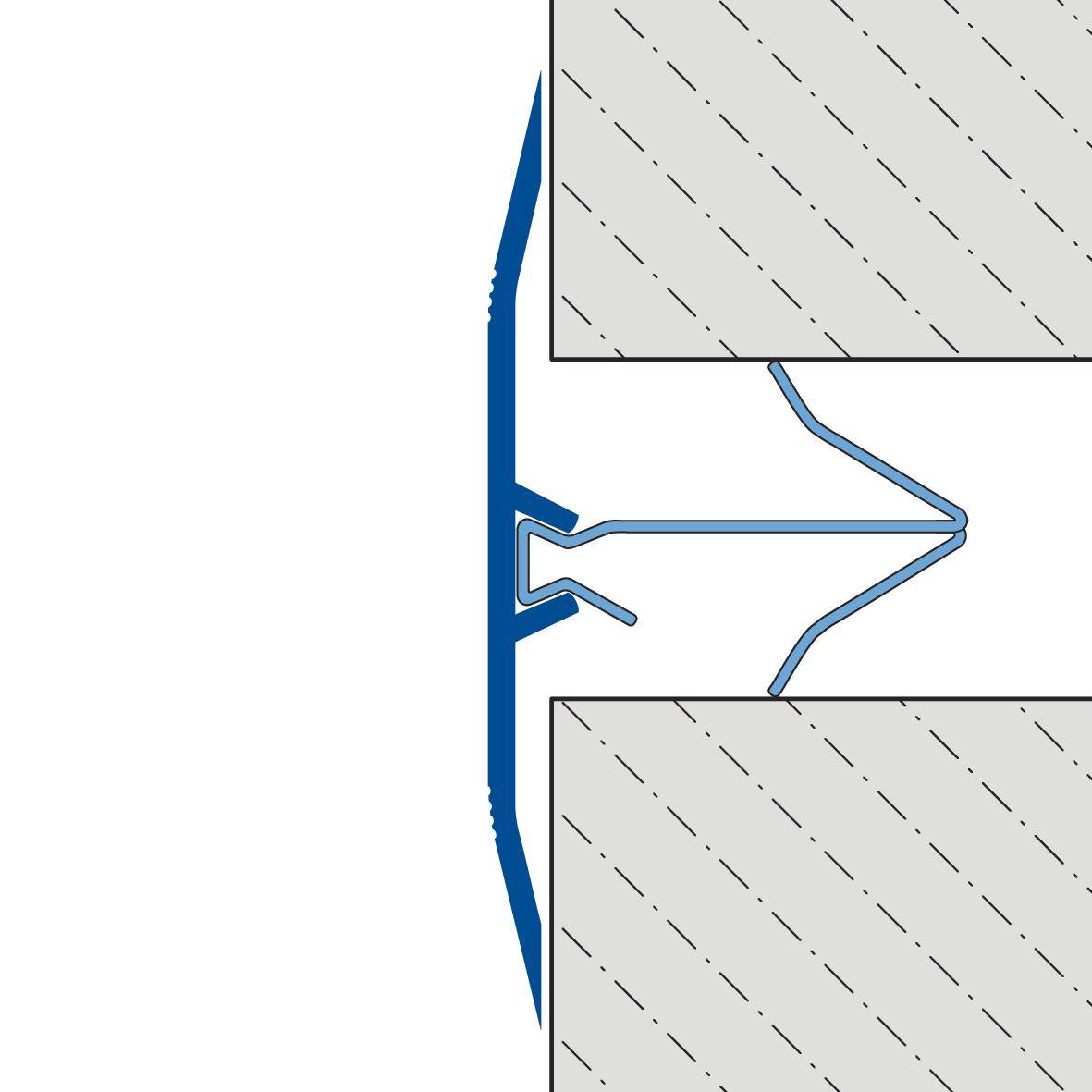 Abdeckprofil DURAFLEX KF Aluminium eloxiert silber 60mm 300cm