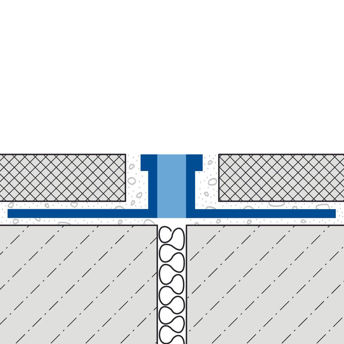 Profilé de joint de dilatation et de mouvement DURAL DURAFLEX METALL aluminium gris 30mm 250cm