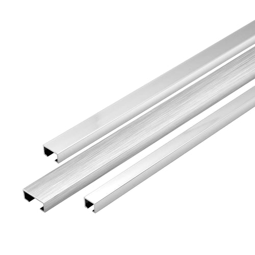 Listelliprofil DURALIS Aluminium hochglanzeloxiert gebürstet silber 8mm 250cm