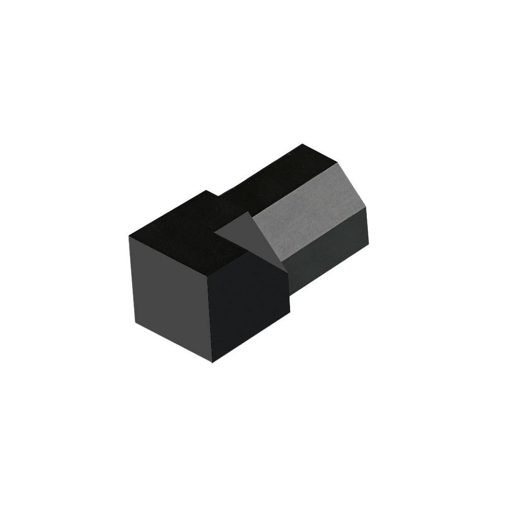Innenecke DURAPLUS DIAMOND Metalldruckguss pulverbeschichtet schwarz matt 11mm