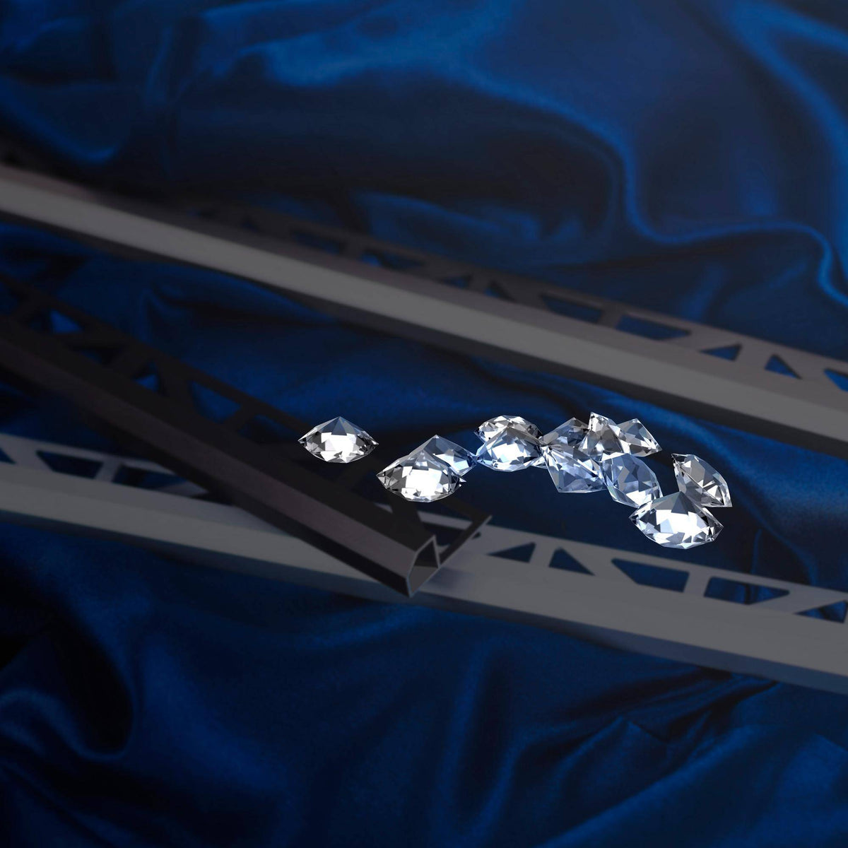Profilé de finition DURAL DURAPLUS DIAMOND Aluminium thermolaqué noir mat 10mm 300cm