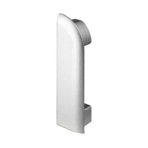 DURAL eindkap links DURASTEP DP gegoten metaal geanodiseerd zilver 9 mm