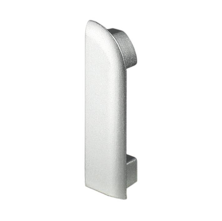 DURAL eindkap links DURASTEP DP gegoten metaal geanodiseerd zilver 9 mm