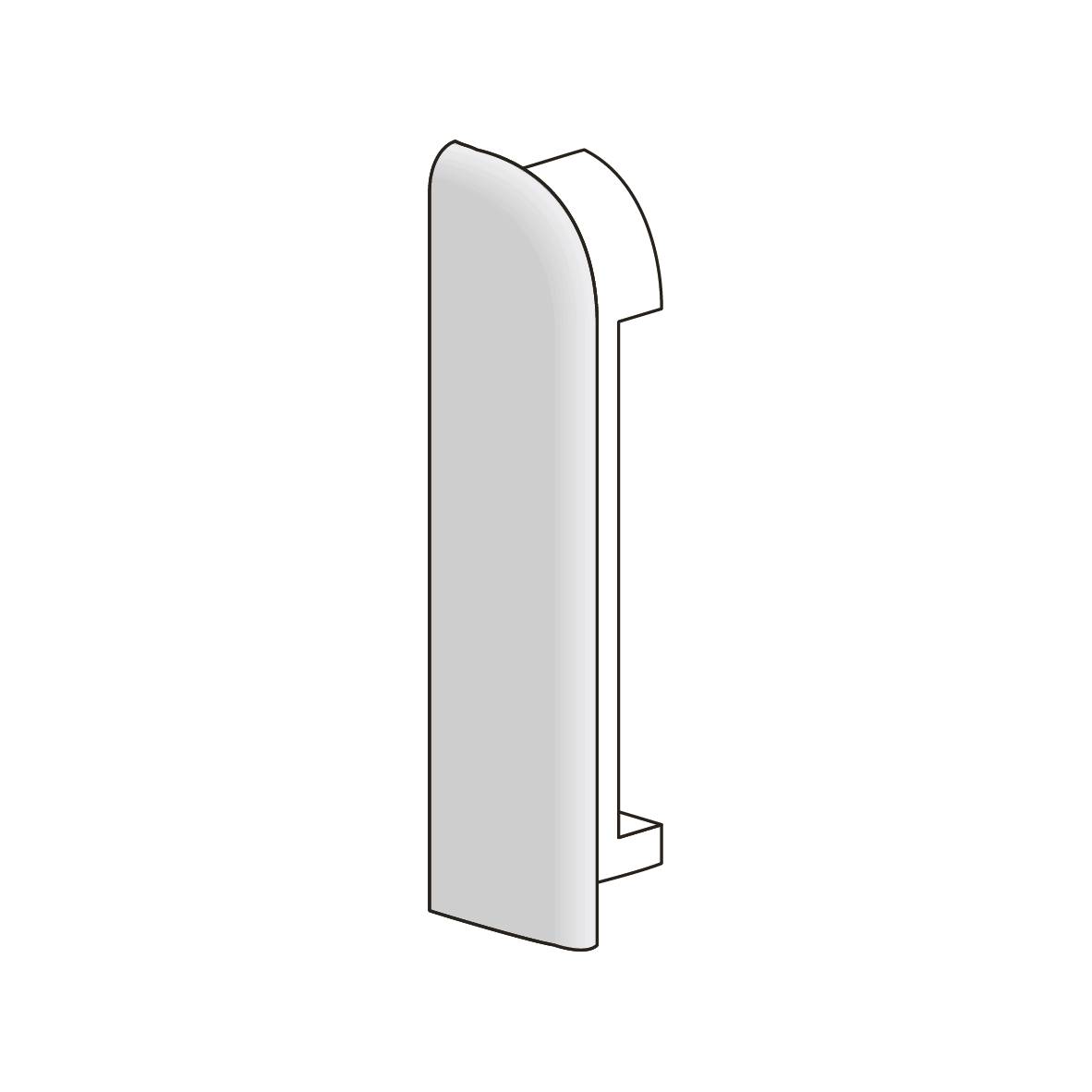 DURAL end cap left DURASTEP DP aluminium silver fine grinding 11mm